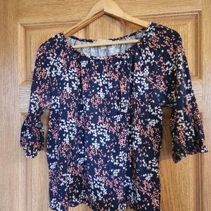 Women's floral navy and pink top Michael Kors medium